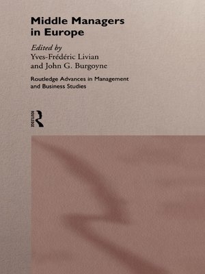 cover image of Middle Managers In Europe